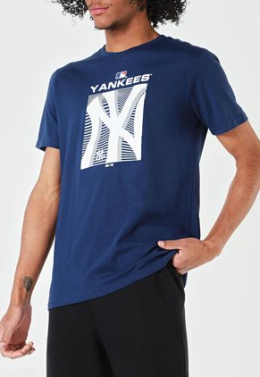 Camiseta Azul Navy-Blanco NBA Yankees