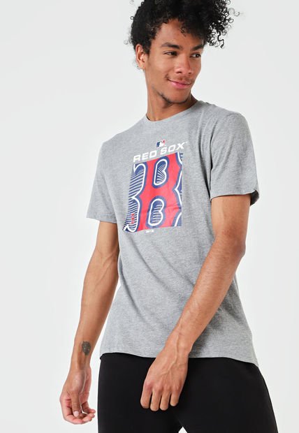 Camiseta Gris-Rojo-Azul Navy NBA Boston Red Sox