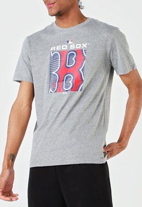 Camiseta Gris-Rojo-Azul Navy NBA Boston Red Sox
