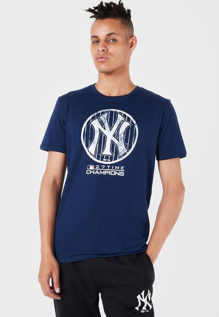 Camiseta Azul-Blanco MLB New York Yankees