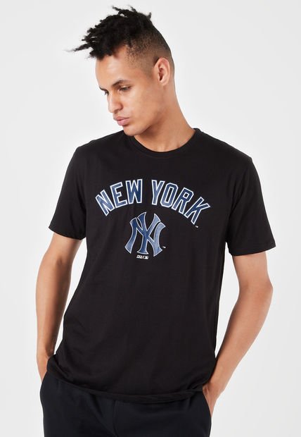 Camiseta Negro-Azul-Blanco MLB New York Yankees
