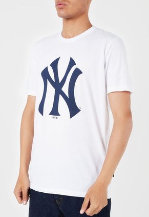Camiseta Blanco-Azul MLB New York Yankees