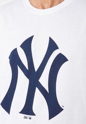 Camiseta Blanco-Azul MLB New York Yankees