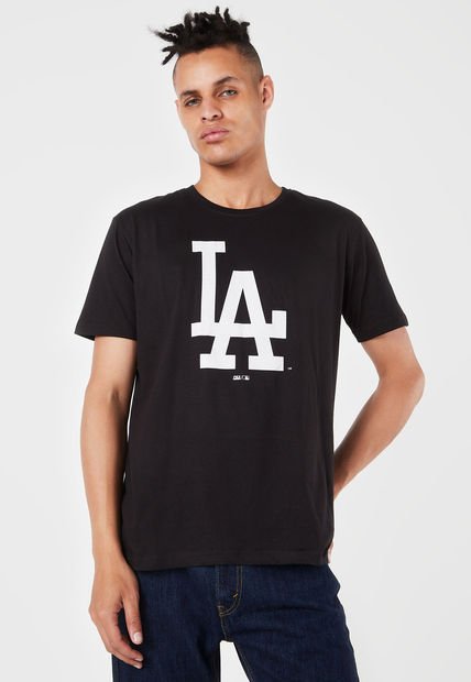 Camiseta Negro-Blanco MLB Los Angeles Dodgers