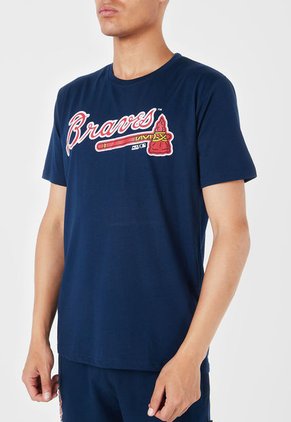 Camiseta Azul-Rojo-Blanco MLB Atlanta Braves