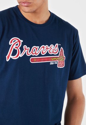 Camiseta Azul-Rojo-Blanco MLB Atlanta Braves