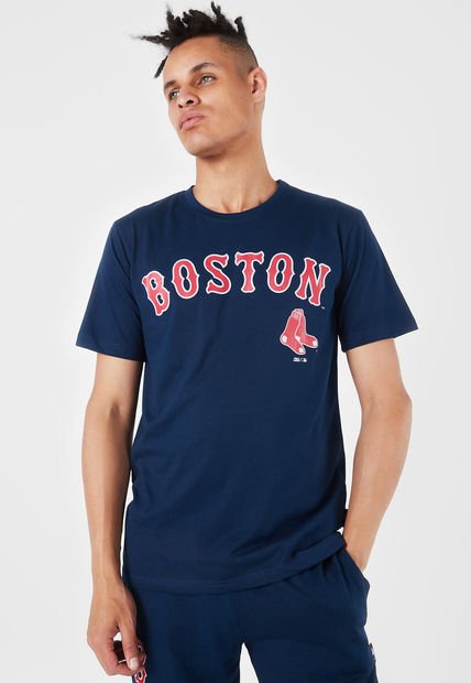 Camiseta Azul-Rojo-Blanco MLB Boston Red Sox