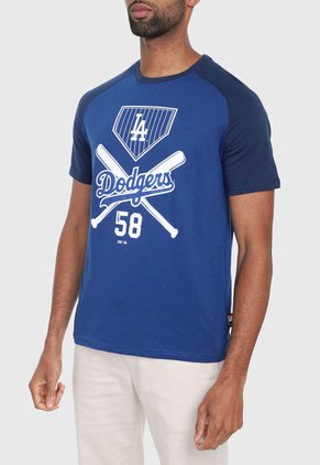 Camiseta Azul-Blanco MLB Los Angeles Dodgers