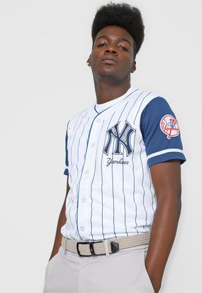 Camisa Blanco-Azul MLB New York Yankees