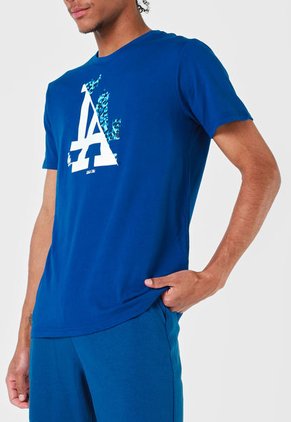 Camiseta Azul-Azul Celeste-Blanco NBA Dodgers