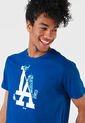 Camiseta Azul-Azul Celeste-Blanco NBA Dodgers de MLB