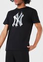 Camiseta Negro-Blanco-Gris NBA Yankees de MLB