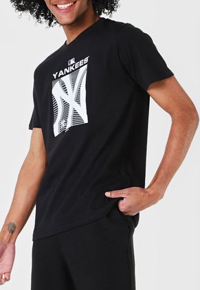 Camiseta Negro-Blanco-Gris MLB New York Yankees