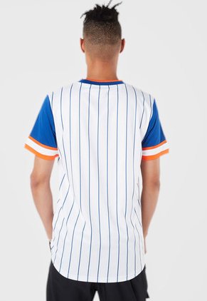 Camisa Blanco-Azul-Naranja MLB New York Mets