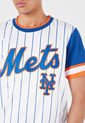 Camisa Blanco-Azul-Naranja MLB New York Mets de MLB