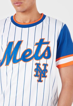 Camisa Blanco-Azul-Naranja MLB New York Mets