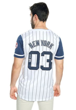 Camiseta Blanco-Azul MLB