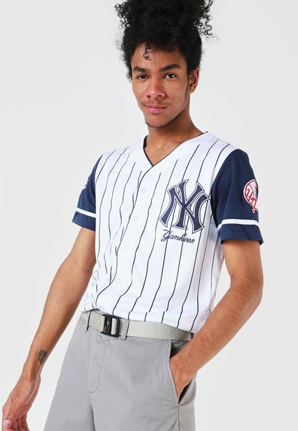 Camiseta Blanco-Azul Navy-Rojo NBA Yankees