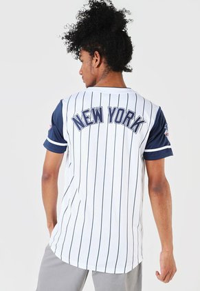 Camiseta Blanco-Azul Navy-Rojo NBA Yankees