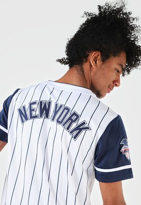 Camiseta Blanco-Azul Navy-Rojo NBA Yankees