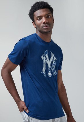 Camiseta Azul-Gris MLB New York Yankees