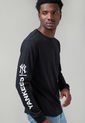 Camiseta Manga Larga Negro-Blanco MLB New York Yankees de MLB