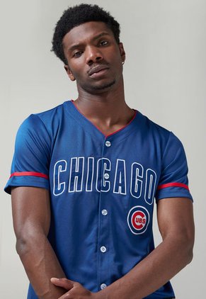 Camisa Azul-Rojo-Blanco MLB Chicago Cubs