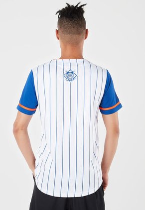 Camisa Blanco-Azul-Naranja MLB New York Mets