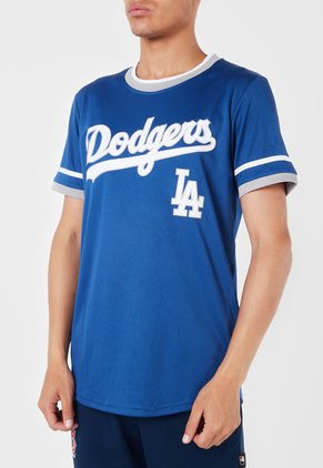 Camiseta Azul-Blanco-Gris MLB Los Angeles Dodgers