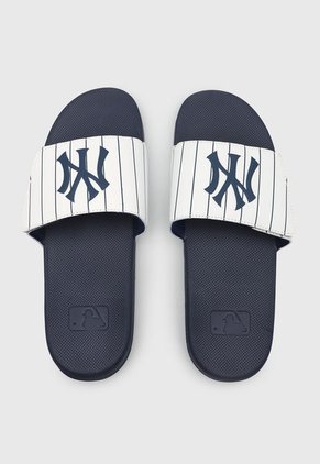 Playera Blanco-Azul Navy MLB New York Yankees