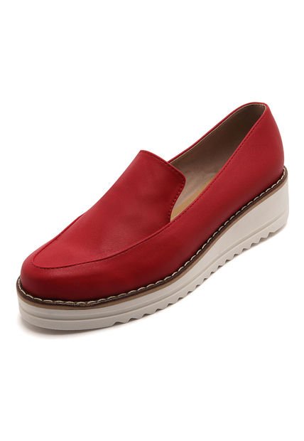 Zapato Mocasin Rojo Moca Emilia