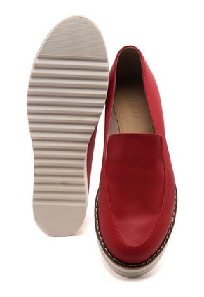 Zapato Mocasin Rojo Moca Emilia