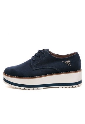 Zapato Azul Moca Nara 301 Cordón