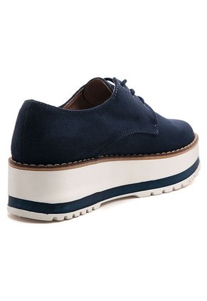 Zapato Azul Moca Nara 301 Cordón