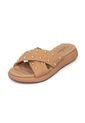 Sandalia Plana Nobuck Dorado Nude Modare de MODARE