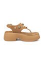 Sandalia Plataforma Napa Floather Nature Camel Modare de MODARE