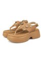 Sandalia Plataforma Napa Floather Nature Camel Modare de MODARE