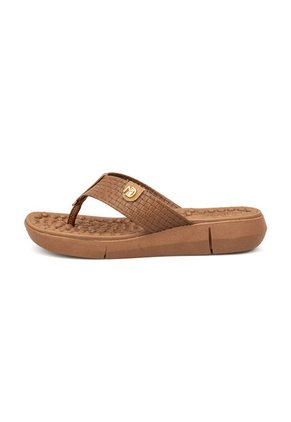 Sandalia Playera Napa Tresse Café-Camel Modare