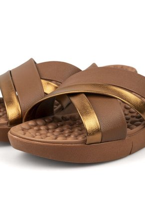 Sandalia Plana Napa Floather Café Avella- Bronce Modare