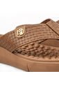 Sandalia Playera Napa Tresse Café-Camel Modare de MODARE