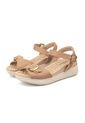 Sandalia Plataforma Napa Floather Nature Nude Modare de MODARE