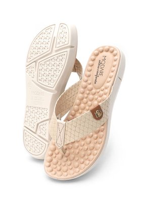 Sandalia Tacón Corrido Crema-Blanco MODARE