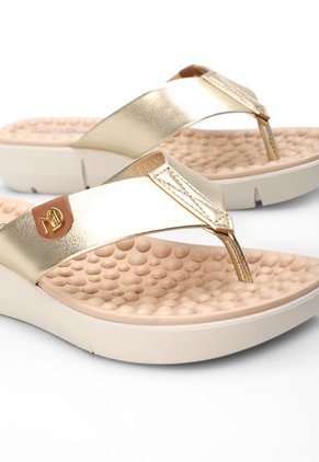 Sandalia Tacón Corrido Dorado-Marfil MODARE