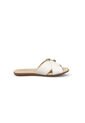 Sandalia Plana Marfil-Dorado Napa Floather Modare de MODARE