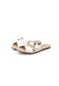 Sandalia Plana Marfil-Dorado Napa Floather Modare de MODARE