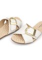 Sandalia Plana Marfil-Dorado Napa Floather Modare de MODARE