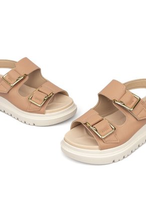 Sandalia Plana Chunky Nude Modare