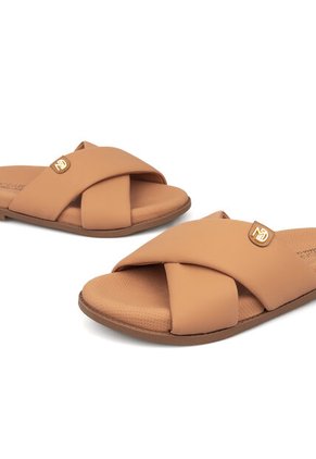 Sandalia Plana Ultra Soft  Nude-Camel Modare