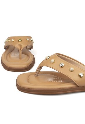 Sandalia Plana Dorado Tan Modare