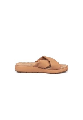 Sandalia Plana Nobuck Nude-Camel Modare